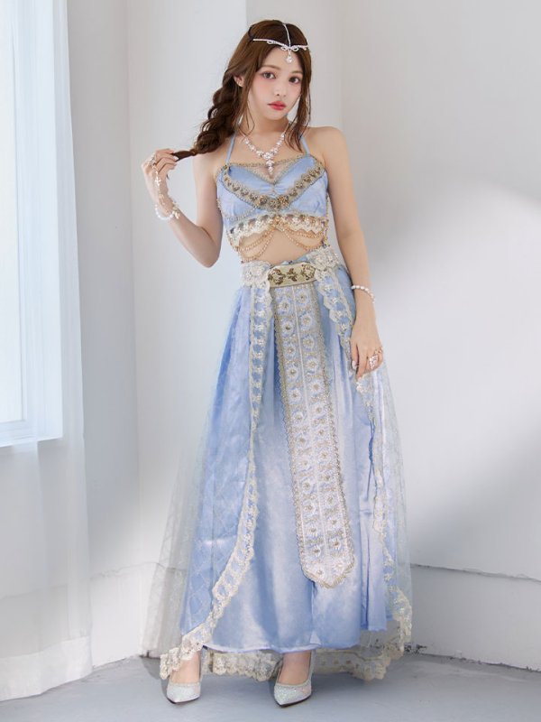 画像28: 【即日発送】【ハロウィン】アラビアンガール/アラジンコスプレセット【コスプレ7点セット】【フリーサイズ/4カラー】[HC03] (28)