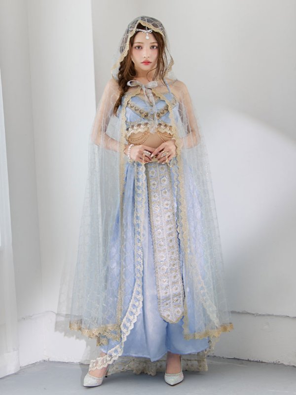 画像16: 【即日発送】【ハロウィン】アラビアンガール/アラジンコスプレセット【コスプレ7点セット】【フリーサイズ/4カラー】[HC03] (16)