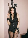 画像2: 【予約 / 8月下旬発送予定】【ハロウィン】 ストライプバニーセットアップ 【コスプレ6点セット】 【XS-Mサイズ/1カラー】[YMT] (2)