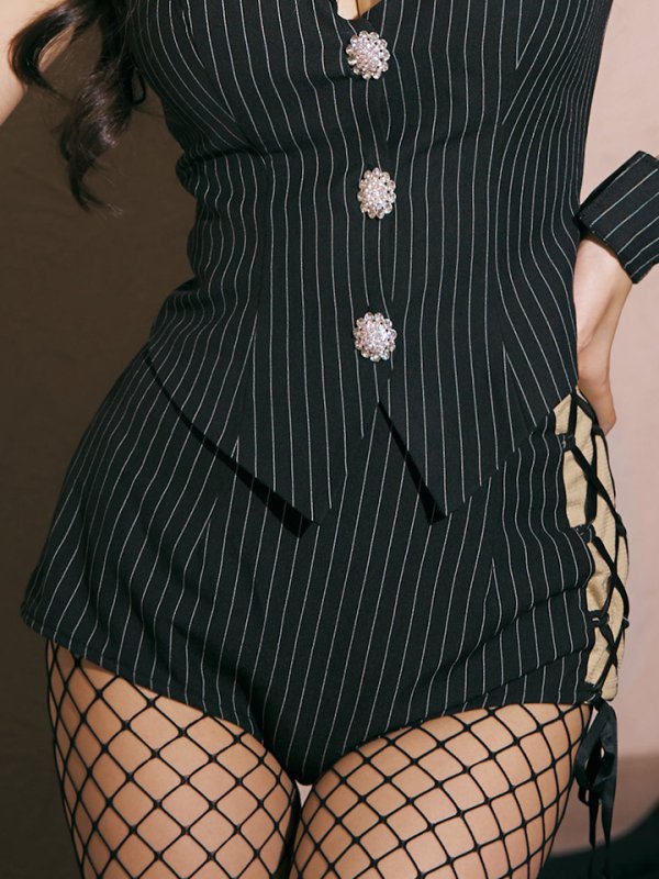 画像20: 【即日発送】【ハロウィン】 ストライプバニーセットアップ 【コスプレ6点セット】 【XS-Mサイズ/1カラー】[HC03] (20)