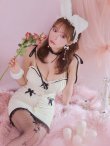 画像12: 【即日発送！】【ハロウィン】 バニーバイカラーリボンワンピース 【コスプレ6点セット】【XS-Mサイズ/1カラー】[YMT] (12)