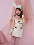 画像7: 【即日発送！】【ハロウィン】 バニーバイカラーリボンワンピース 【コスプレ6点セット】【XS-Mサイズ/1カラー】[YMT] (7)