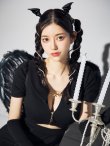 画像3: 【即日発送！】【ハロウィン】アームカバー付きデビルミニワンピ 【コスプレ5点セット】【XS-Lサイズ/1カラー】[YMT-H] (3)