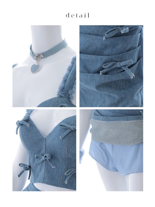 画像14: 【SALE!!】【即日発送！】【ハロウィン】 キャットデニムセットアップ 【コスプレ6点セット】 【XS-Lサイズ/1カラー】[OF04] (14)