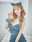 画像12: 【即日発送！】【ハロウィン】 キャットデニムセットアップ 【コスプレ6点セット】 【XS-Lサイズ/1カラー】[YMT] (12)