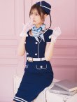 画像3: 【即日発送！】【ハロウィン】CA タイトミディアムワンピース 【コスプレ5点セット】 【S-Lサイズ/1カラー】[YMT] (3)