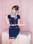 画像7: 【即日発送！】【ハロウィン】CA タイトミディアムワンピース 【コスプレ5点セット】 【S-Lサイズ/1カラー】[YMT] (7)