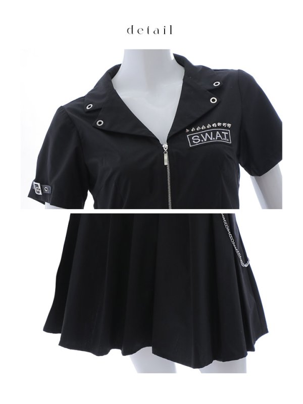 画像17: 【SALE!!】【即日発送！】【ハロウィン】SWATスワットガールセットアップ 【コスプレ8点セット】 【XS-Lサイズ/1カラー】[HC03] (17)