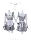 画像20: 【即日発送！】【ハロウィン】ギンガムチェックメイドワンピース 【コスプレ5点セット】[YMT] (20)