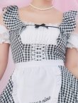 画像11: 【即日発送！】【ハロウィン】ギンガムチェックメイドワンピース 【コスプレ5点セット】[YMT] (11)