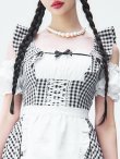 画像18: 【即日発送！】【ハロウィン】ギンガムチェックメイドワンピース 【コスプレ5点セット】[YMT] (18)