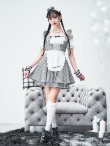 画像4: 【即日発送！】【ハロウィン】ギンガムチェックメイドワンピース 【コスプレ5点セット】[YMT] (4)