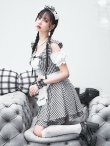 画像8: 【即日発送！】【ハロウィン】ギンガムチェックメイドワンピース 【コスプレ5点セット】[YMT] (8)