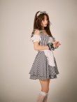 画像11: 【即日発送！】【ハロウィン】ギンガムチェックメイドワンピース 【コスプレ5点セット】[OF01] (11)