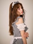 画像8: 【即日発送！】【ハロウィン】ギンガムチェックメイドワンピース 【コスプレ5点セット】[OF01] (8)