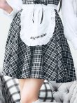画像33: 【即日発送！】【ハロウィン】ブラックチェックメイドワンピース 【コスプレ5点セット】[YMT] (33)