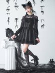 画像10: 【即日発送！】【ハロウィン】ブラックキャットベロアワンピース 【コスプレ3点セット】[YMT] (10)