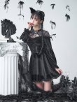画像3: 【即日発送！】【ハロウィン】ブラックキャットベロアワンピース 【コスプレ3点セット】[YMT] (3)