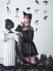 画像7: 【即日発送！】【ハロウィン】ブラックキャットベロアワンピース 【コスプレ3点セット】[YMT] (7)