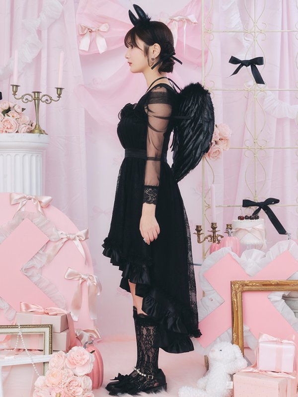 画像12: 【即日発送！】【ハロウィン】ショートインロングデビルワンピース 【コスプレ4点セット】[OF04-H] (12)