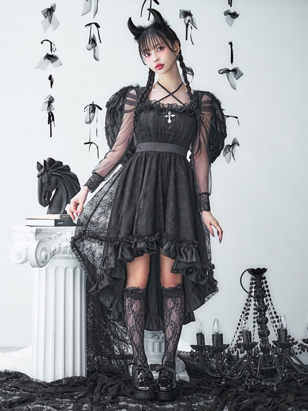 画像17: 【即日発送！】【ハロウィン】ショートインロングデビルワンピース 【コスプレ4点セット】[OF04-H] (17)