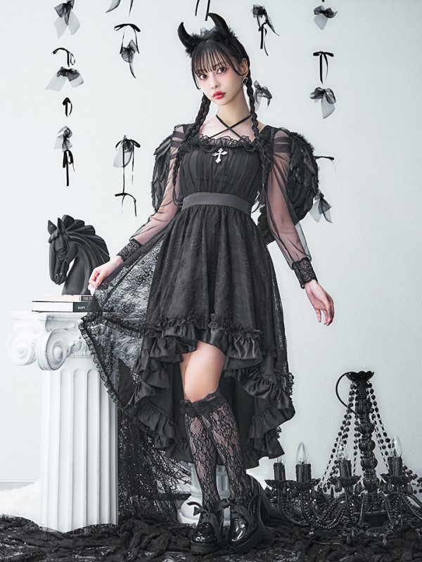 画像19: 【即日発送！】【ハロウィン】ショートインロングデビルワンピース 【コスプレ4点セット】[OF04-H] (19)