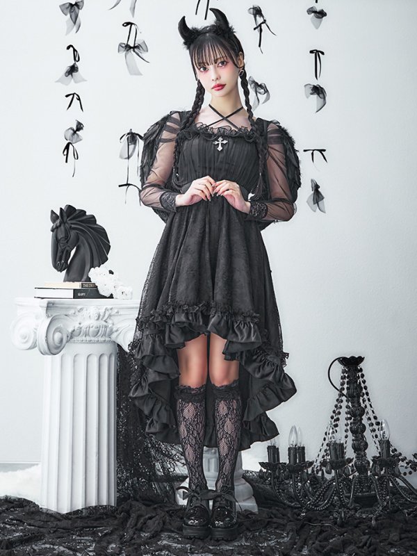 画像20: 【即日発送！】【ハロウィン】ショートインロングデビルワンピース 【コスプレ4点セット】[OF04-H] (20)