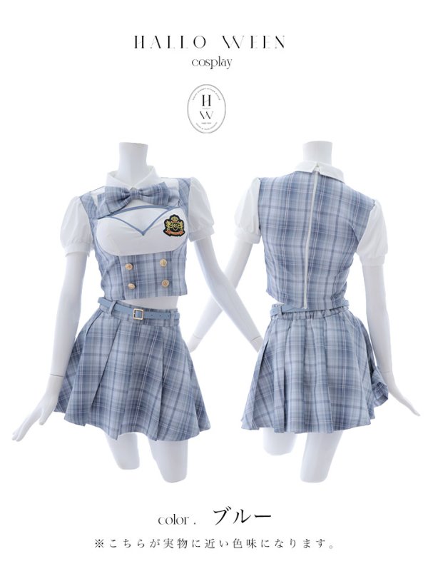 画像28: 【即日発送！】【ハロウィン】アイドルスクールガールセットアップ 【コスプレ5点セット】[OF04] (28)