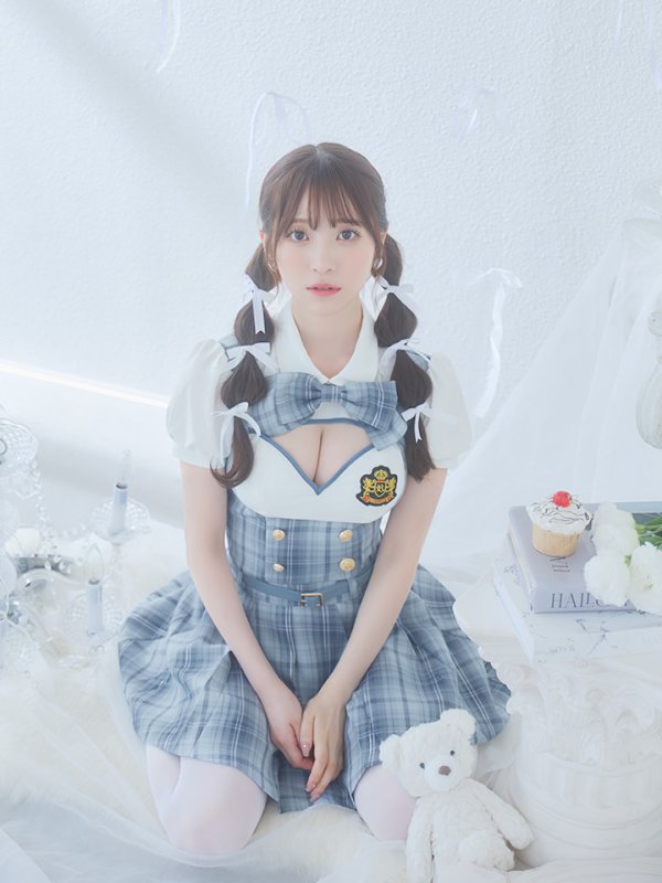 画像13: 【即日発送！】【ハロウィン】アイドルスクールガールセットアップ 【コスプレ5点セット】[OF04] (13)