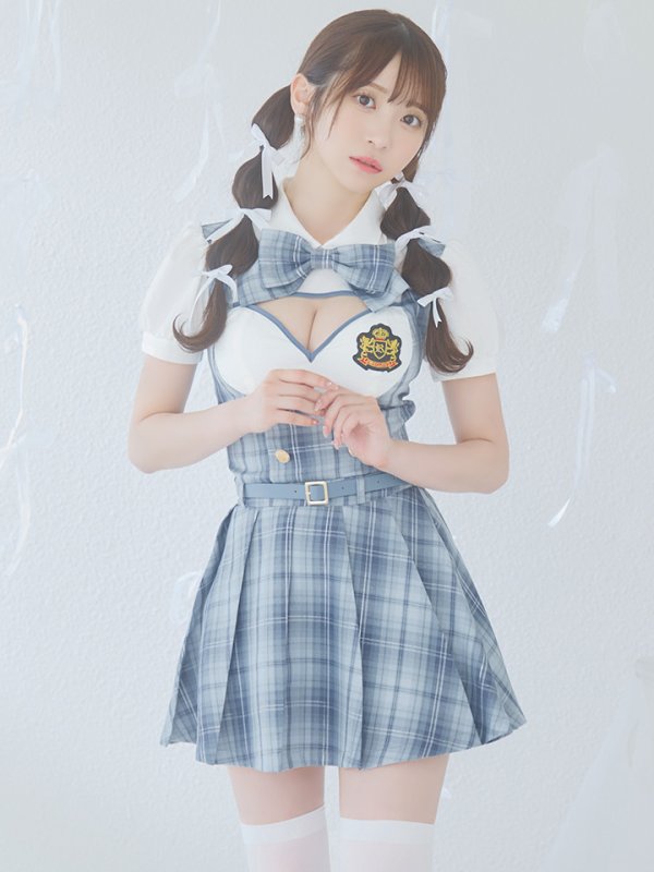 画像2: 【即日発送！】【ハロウィン】アイドルスクールガールセットアップ 【コスプレ5点セット】[OF04] (2)