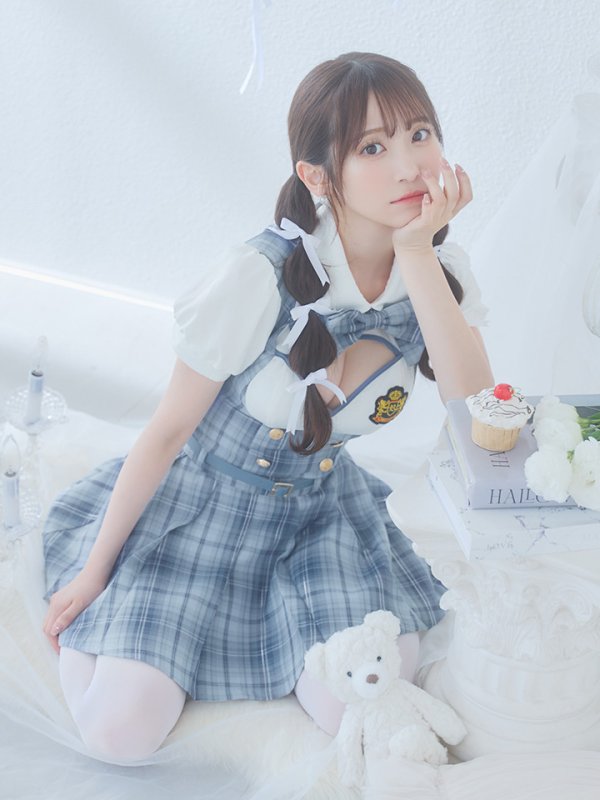 画像8: 【即日発送！】【ハロウィン】アイドルスクールガールセットアップ 【コスプレ5点セット】[OF04] (8)