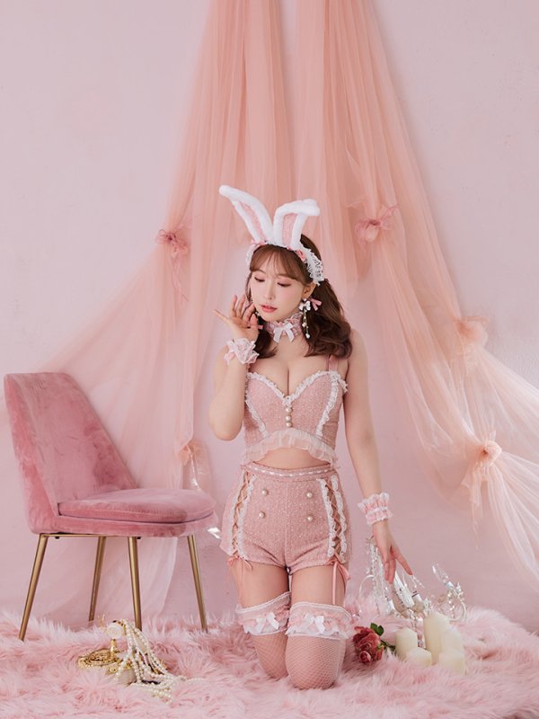 画像10: 【SALE!!】【即日発送！】【ハロウィン】 ツイードリボンセットアップ 【コスプレ7点セット】【XS-Mサイズ/1カラー】[OF04] (10)