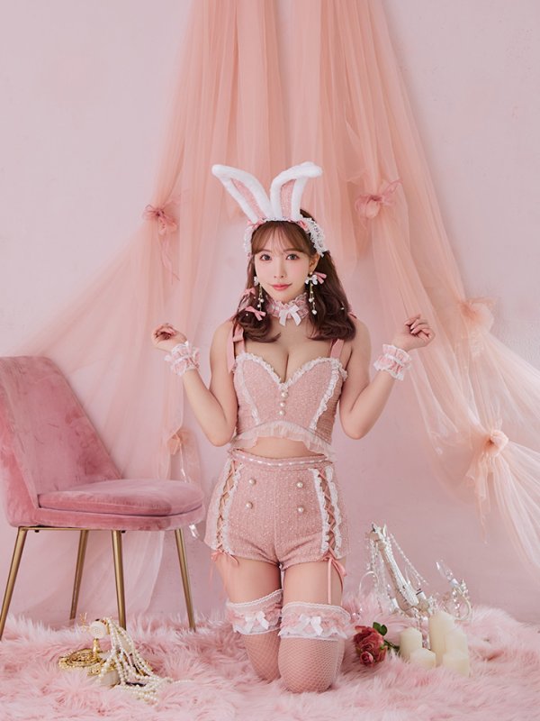 画像11: 【SALE!!】【即日発送！】【ハロウィン】 ツイードリボンセットアップ 【コスプレ7点セット】【XS-Mサイズ/1カラー】[OF04] (11)