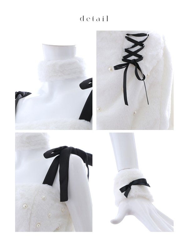 画像17: 【SALE!!】【ハロウィン】 バイカラーリボンもこもこパピー 【コスプレ6点セット】 【FREEサイズ/1カラー】[OF01] (17)