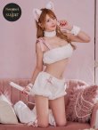 画像20: 【即日発送】【ハロウィン】 もこもこキャットリボンセットアップ 【コスプレ6点セット】 【Fサイズ/3カラー】[OF01] (20)
