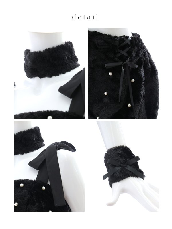 画像45: 【即日発送】【ハロウィン】 もこもこキャットリボンセットアップ 【コスプレ6点セット】 【Fサイズ/3カラー】[OF01] (45)