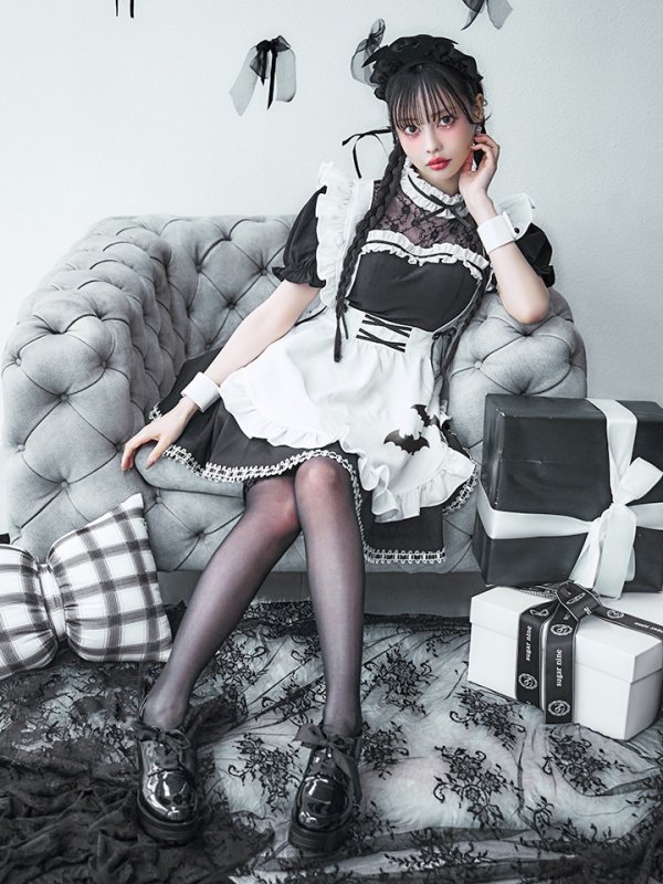 画像10: 【即日発送！】【ハロウィン】クラシックメイドワンピース 【コスプレ5点セット】[OF01] (10)