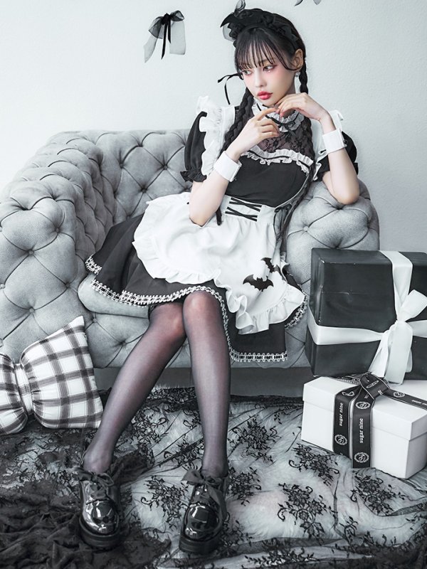 画像11: 【即日発送！】【ハロウィン】クラシックメイドワンピース 【コスプレ5点セット】[OF01] (11)