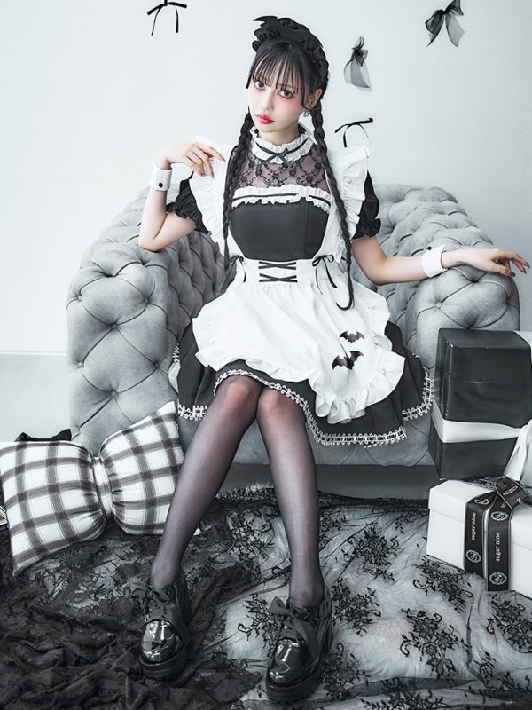 画像13: 【即日発送！】【ハロウィン】クラシックメイドワンピース 【コスプレ5点セット】[OF01] (13)