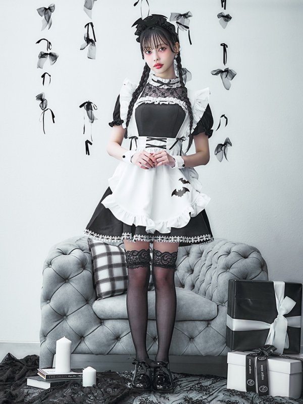 画像19: 【即日発送！】【ハロウィン】クラシックメイドワンピース 【コスプレ5点セット】[OF01] (19)