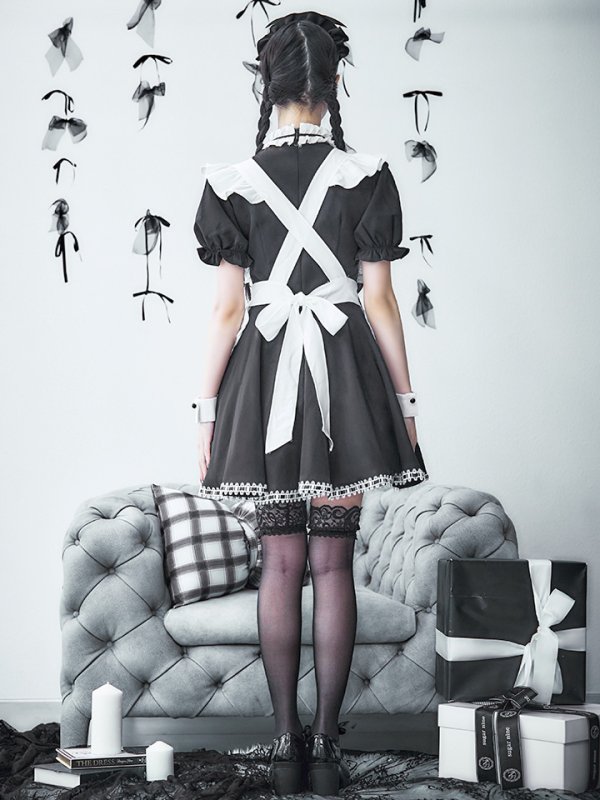 画像20: 【即日発送！】【ハロウィン】クラシックメイドワンピース 【コスプレ5点セット】[OF01] (20)