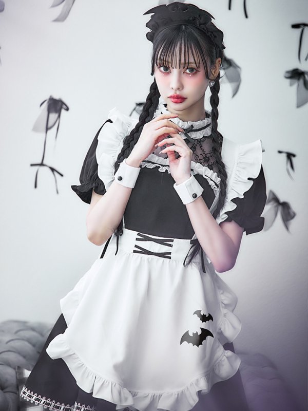画像5: 【即日発送！】【ハロウィン】クラシックメイドワンピース 【コスプレ5点セット】[OF01] (5)