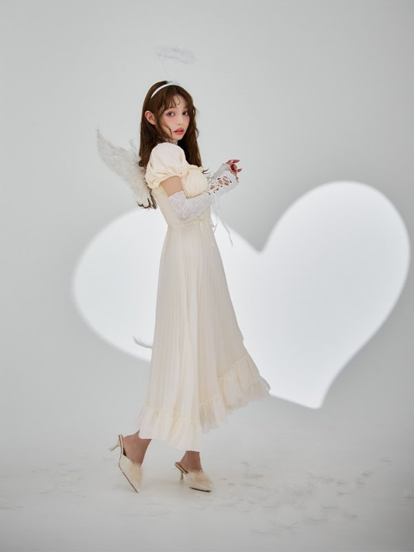 画像12: 【SALE!!】【即日発送！】【ハロウィン】 天使プリーツスカートワンピ 【コスプレ5点セット】 【S-XLサイズ/１カラー】[HC03-H] (12)