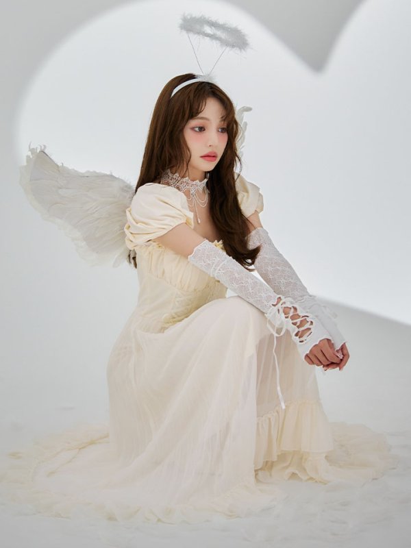 画像3: 【SALE!!】【即日発送！】【ハロウィン】 天使プリーツスカートワンピ 【コスプレ5点セット】 【S-XLサイズ/１カラー】[HC03-H] (3)