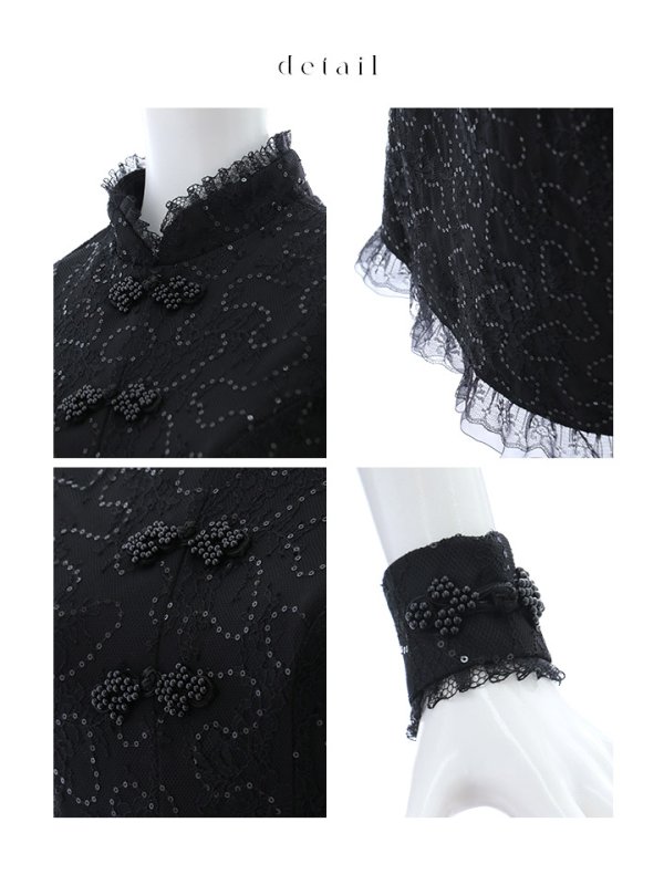 画像28: 【SALE!!】【ハロウィン】チャイナレースタイトワンピース 【コスプレ3点セット】 【S-Lサイズ/2カラー】(SE01YN)[HC03] (28)