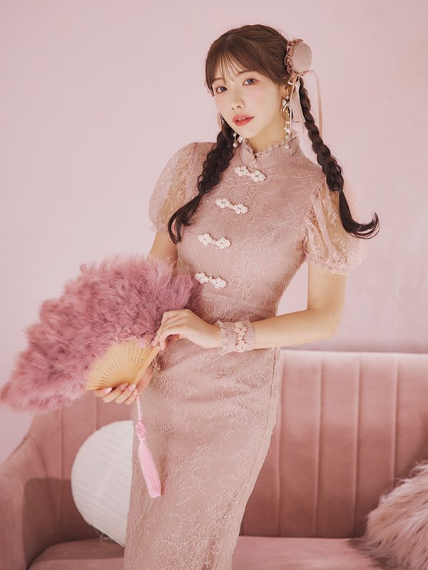 画像13: 【SALE!!】【ハロウィン】チャイナレースタイトワンピース 【コスプレ3点セット】 【S-Lサイズ/2カラー】(SE01YN)[HC03] (13)