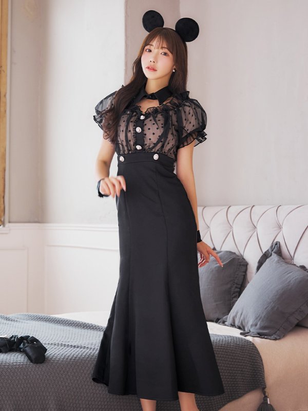 画像13: 【SALE!!】【即日発送！】【ハロウィン】マウスシアーマーメイドワンピース 【コスプレ4点セット】 【S-Lサイズ/1カラー】[OF01] (13)