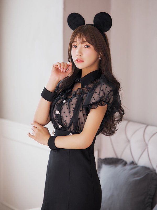 画像16: 【SALE!!】【即日発送！】【ハロウィン】マウスシアーマーメイドワンピース 【コスプレ4点セット】 【S-Lサイズ/1カラー】[OF01] (16)