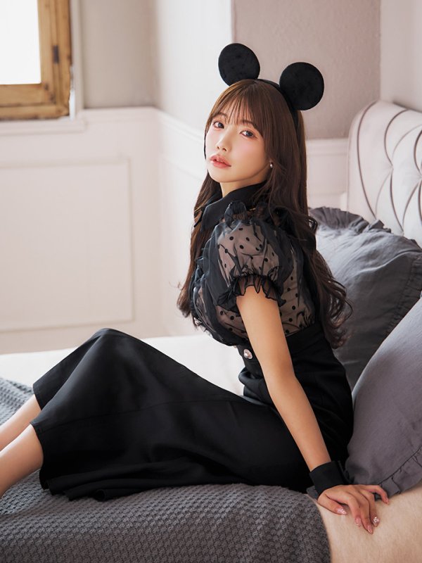 画像2: 【SALE!!】【即日発送！】【ハロウィン】マウスシアーマーメイドワンピース 【コスプレ4点セット】 【S-Lサイズ/1カラー】[OF01] (2)