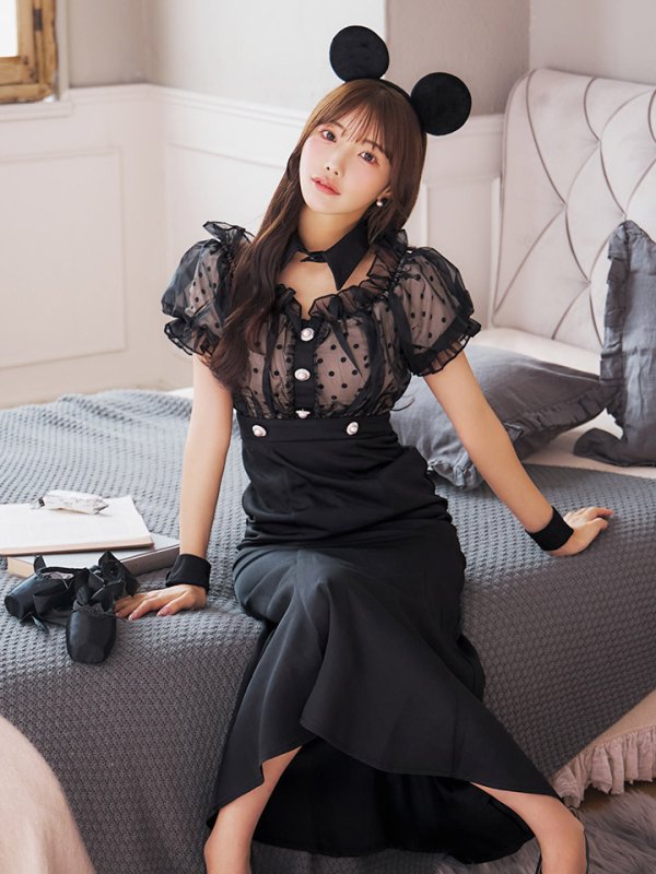 画像5: 【SALE!!】【即日発送！】【ハロウィン】マウスシアーマーメイドワンピース 【コスプレ4点セット】 【S-Lサイズ/1カラー】[OF01] (5)